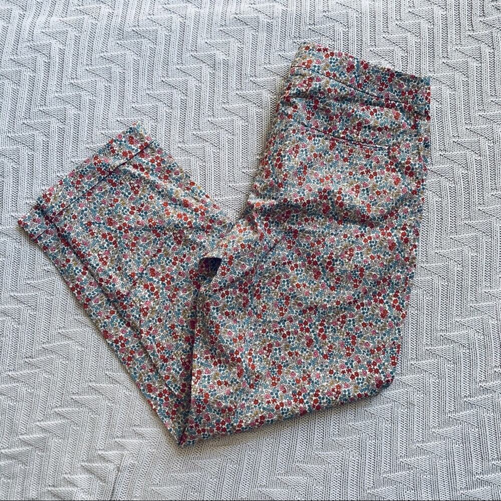 Vintage Jack Henry red floral clam digger pants